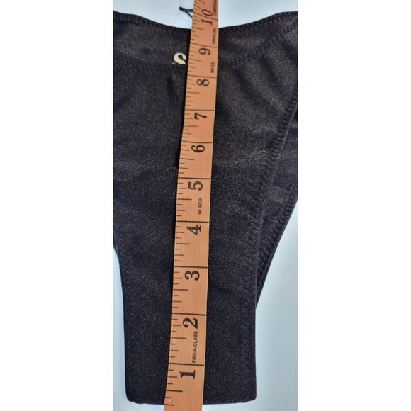 SAME Los Angeles Bottom Swim  Womens Solid 90s Size L Black - Picture 6 of 8